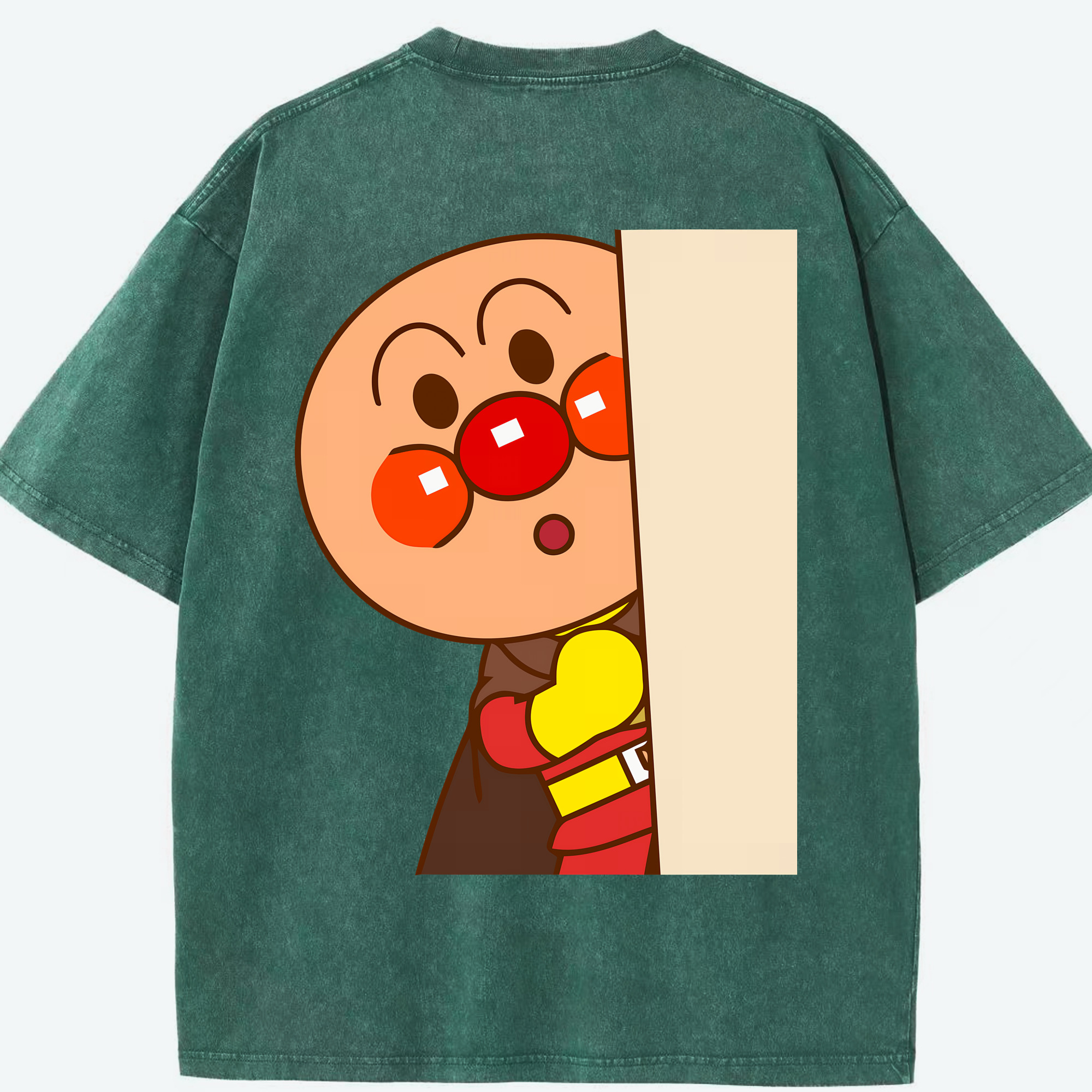（画像用） アンパンマン Anpanman 綿100% ヴィンテージ風 半袖Tシャツ（背面プリント）